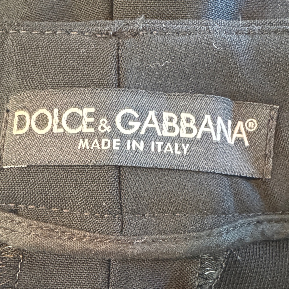 Dolce & Gabbana Suit F1275T Black Stretch Leopard Lined Pant Blazer IT44 8 10 M - Picture 16 of 17